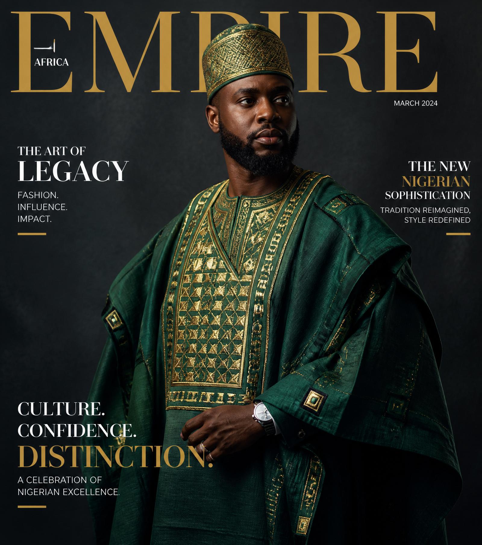 Bespoke Nigerian agbada by AFOSTYLEIT